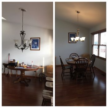 EIM Power,Light,Communications - Before (left) After (right) - Electricians Near Me - Munster, Indiana