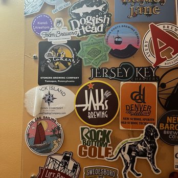 The Tap Room - Loved seeing Delaware's dogfish head sticker (yes, they may have now outgrown the small brewery category) - Breweries Near Me - St John, Virgin Islands