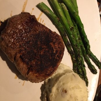 Outback Steakhouse - 10oz Filet Mignon, side of Homestyle Mashed Potatoes and Grilled Asparagus - Steakhouses Near Me - Indianapolis, Indiana Outback Steakhouse - 10oz Filet Mignon, side of Homestyle Mashed Potatoes and Grilled Asparagus - Steakhouses Near Me - Indianapolis, Indiana