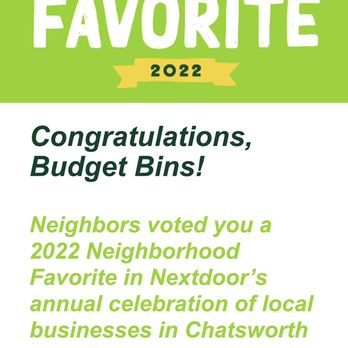 Budget Bins - Thank you to our customers who voted for us! - Dumpster Rental Near Me - Chatsworth, California Budget Bins - Thank you to our customers who voted for us! - Dumpster Rental Near Me - Chatsworth, California