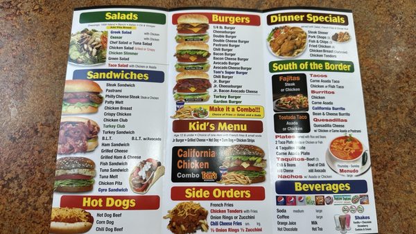 Menu photo 2 Super Tom's Burgers Azusa, CA Menu photo 2 Super Tom's Burgers Azusa, CA