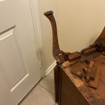 Avenue Vintage - Broken leg on buffet. Damaged in moving - Furniture Repair Near Me - Austin, Texas