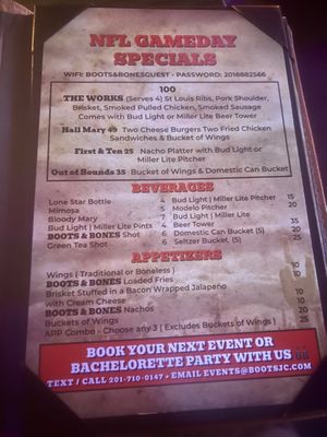 Menu photo 3 Boots & Bones Jersey City, NJ