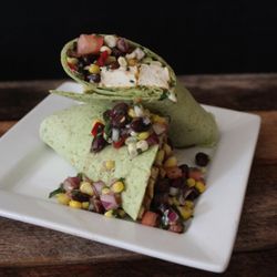 The Wich Dr. - Border Wrap- Mexican Spiced Tofu, Black Bean Tomato Salsa, Poblano Corn Relish, Chipotle Vinaigrette