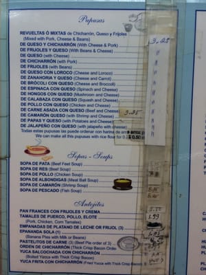 Menu photo 7 Sarita's Pupuseria Los Angeles, CA