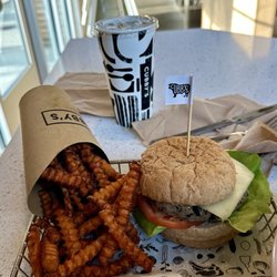 Cubby's - Black Bean Burger Sweet Potato Fries