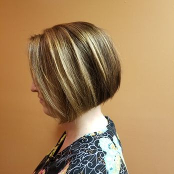 Kelly's Mane Image Salon - Sun-kissed hilites on a coffee base...razor cut bob - Waxing Near Me - Metropolis, Illinois Kelly's Mane Image Salon - Sun-kissed hilites on a coffee base...razor cut bob - Waxing Near Me - Metropolis, Illinois