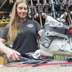 Tahoe Dave's Skis & Boards - Our team professionally adjusts ski rental bindings for a safe, proper fit before you hit the mountain.