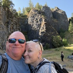 Veronika and I in the climbing area.