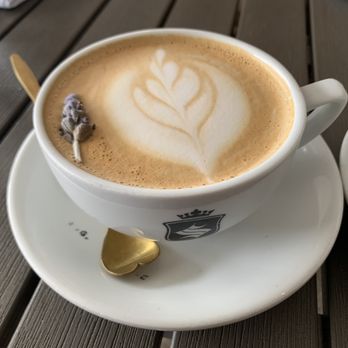 Sugar and Scribe  - Seasonal Lavender Oatmilk Latte - Bakeries Near Me - La Jolla, California
