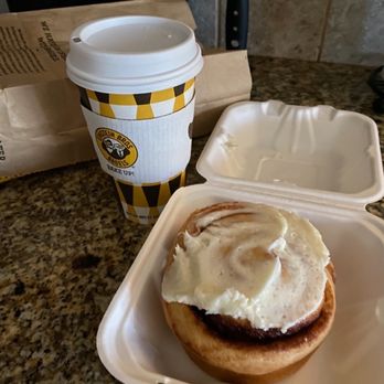 Einstein Bros. Bagels - Cinnamon roll & free coffee! - Bagels Near Me - Weston, Florida