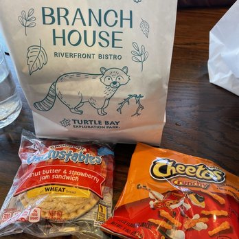 Branch House Riverfront Bistro - Disgusting $9.50 kids meal. The uncrustable wasn't even fresh, it was slightly stale! - Cafes Near Me - Redding, California Branch House Riverfront Bistro - Disgusting $9.50 kids meal. The uncrustable wasn't even fresh, it was slightly stale! - Cafes Near Me - Redding, California