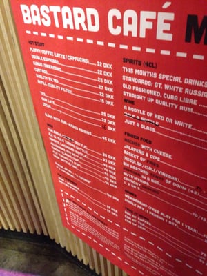 Menu photo 2 Bastard Café Copenhagen, 84 Menu photo 2 Bastard Café Copenhagen, 84