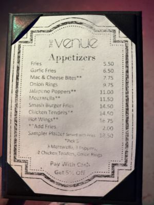 Menu photo 3 The Venue Grand Terrace, CA Menu photo 3 The Venue Grand Terrace, CA
