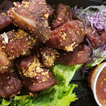 Real Thai Restaurant - Fried Pork Rib ( See Klong Moo Tord) - Thai Near Me - Chicago, Illinois
