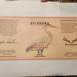 Buckhorn Vineyards - Buckhorn Vineyards, Eagle, Idaho's first vintage 2022 Dry Reisling