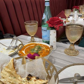 Red Chilli - Butter chicken and garlic naan - Indian Near Me - Jackson Heights, New York