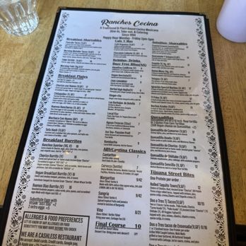 Ranchos Cocina - Menu - Vegetarian Near Me - San Diego, California Ranchos Cocina - Menu - Vegetarian Near Me - San Diego, California