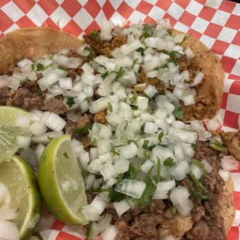 Taco Bout Good - 2 asada and 1 Al pastor - Mexican Near Me - Upland, California Taco Bout Good - 2 asada and 1 Al pastor - Mexican Near Me - Upland, California
