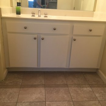 Evolving Bathtub & Cabinet Refinishing  - Cabinets after (amazing!!) - General Contractors Near Me