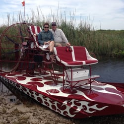 Cypress Airboats - Another Happy couple returning from a private tour