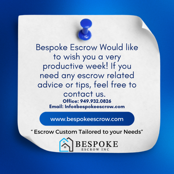 Bespoke Escrow - Let us Help you! - Real Estate Services Near Me - Irvine, California Bespoke Escrow - Let us Help you! - Real Estate Services Near Me - Irvine, California