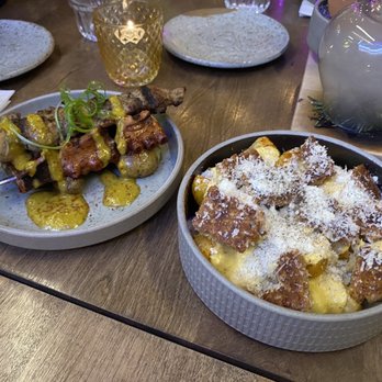 Barranco MTL - Trio de brochettes et patates - Tapas Bars Near Me - Montreal, Quebec