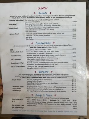Menu photo 2 Creekside Cafe Sonoma, CA Menu photo 2 Creekside Cafe Sonoma, CA