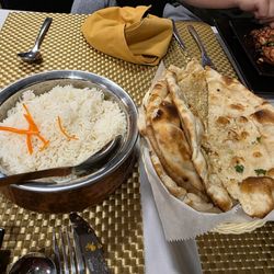 Aangan Indian Restaurant - Rice and Everest Bread Basket