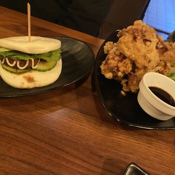 JINYA Ramen Bar - Logan Circle - Crispy Chicken and JINYA Bun 1 Pc- Happy hour food. The JINYA Bun 1 Pc was yummy yummy! - Ramen Near Me - Washington, DC, District of Columbia