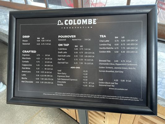 Menu photo 3 La Colombe Coffee Roasters San Diego, CA