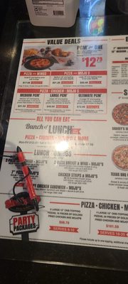 Menu photo 1 Shakey's Pizza Parlor Downey, CA Menu photo 1 Shakey's Pizza Parlor Downey, CA