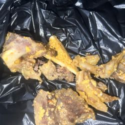 Buffalo Suya - Bones & fat --pulled out of egusi soup