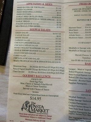 Menu photo 4 The Pasta Market Los Altos, CA Menu photo 4 The Pasta Market Los Altos, CA