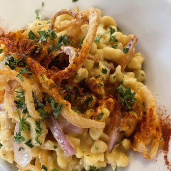 Horsch Radish - Drunken Spätzle. To die for! Such a generous serving. It is completely craveable. - German Near Me - Gibson City, Illinois Horsch Radish - Drunken Spätzle. To die for! Such a generous serving. It is completely craveable. - German Near Me - Gibson City, Illinois