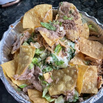 La Tolteca - My nachos supreme that was mashed up. (ugh) - Mexican Near Me - Owings Mills, Maryland