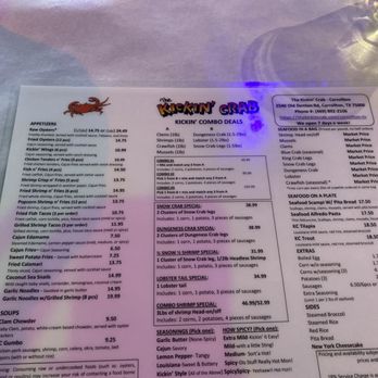 Kickin' Crab - Menu - Cajun/Creole Near Me - Carrollton, Texas Kickin' Crab - Menu - Cajun/Creole Near Me - Carrollton, Texas