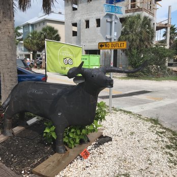 Smoqehouse - The bull! Breathes smoke outta his nose! - Barbeque Near Me - Bradenton Beach, Florida