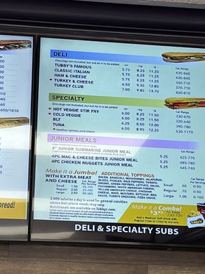 Menu photo 5 Tubby's Clinton Township, MI