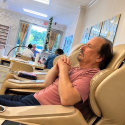 Daisy Nails & Spa - Stuart getting his first ever pedicure! He was very happy!