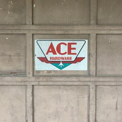 This is what we found on the back loading bay door of the new building!! It was meant to be! :)