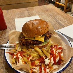 Honest Burgers Meard St - Soho - Burger and beer we had