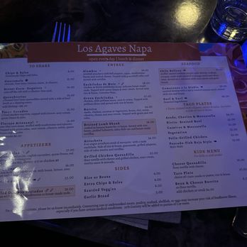 Los Agaves - Menu - Mexican Near Me - Napa, California