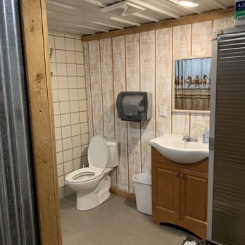 The Hitching Post - Unisex Bath House aka restroom with shower. - Campgrounds Near Me - Snowville, Utah