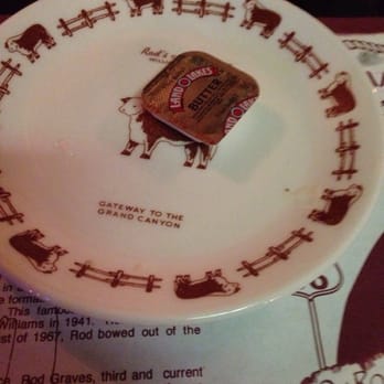 Rod's Steak House - My bread plate...conveniently without bread. Wait...what? Seriously, go elsewhere. - Steakhouses Near Me - Williams, Arizona