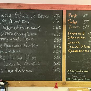 Soundbite Cider - Cider menu - Cideries Near Me - Everett, Washington