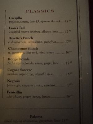 Menu photo 6 Bavette's Bar & Boeuf Chicago, IL