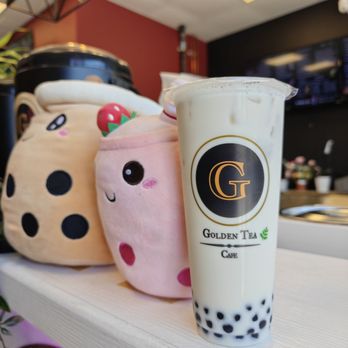 Golden Tea Cafe - Jasmine milk Tea with boba - Bubble Tea Near Me - Peabody, Massachusetts Golden Tea Cafe - Jasmine milk Tea with boba - Bubble Tea Near Me - Peabody, Massachusetts