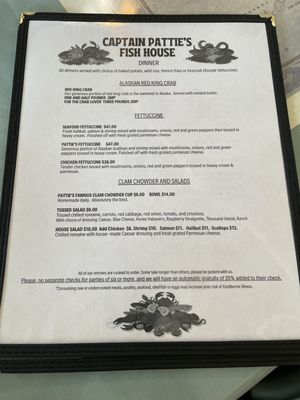 Menu photo 2 Captain Pattie's Fish House Homer, AK