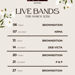 Gerry's Grill - March Band Line Up